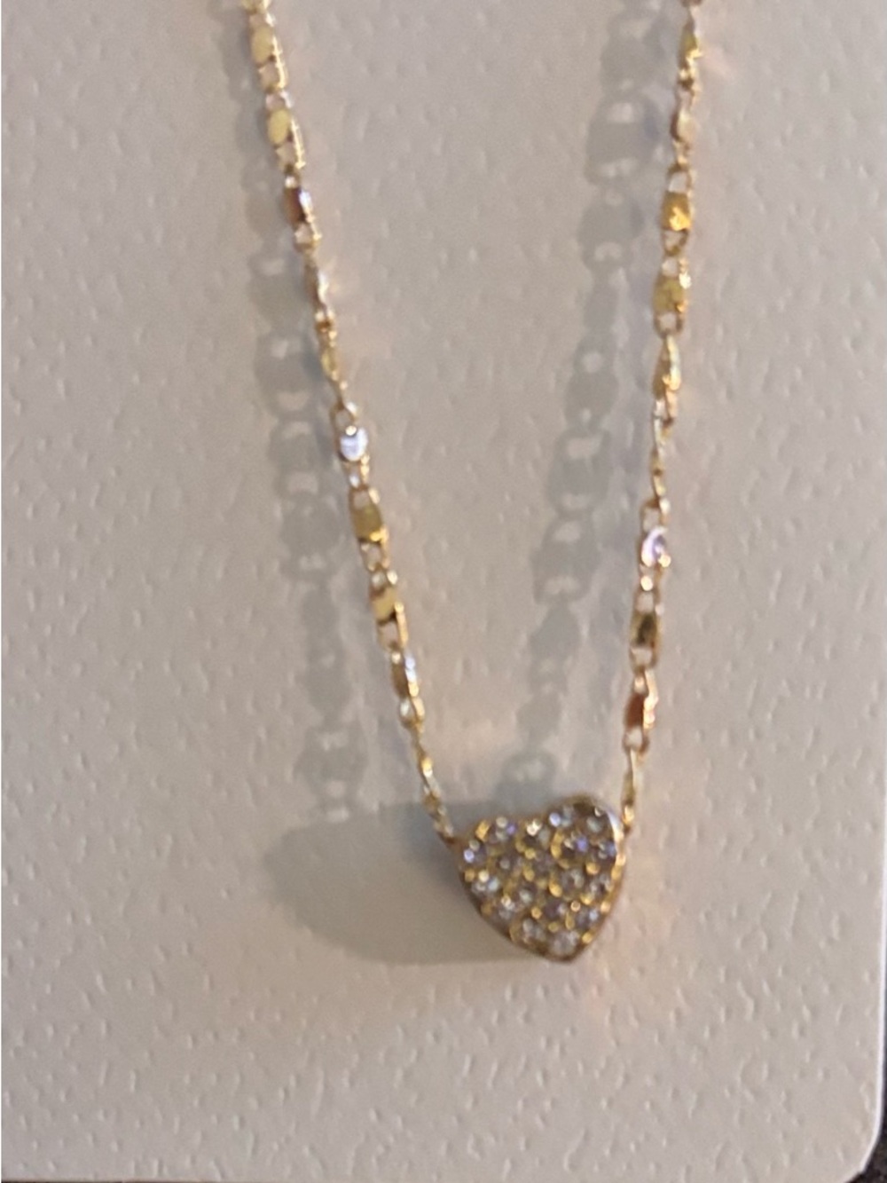Gold Heart Pavé Pendant Necklace - Women Jewelry